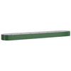 Scatola di pianificazione Vidaxl 544x100x36 cm in polvere verdi in acciaio rivestito