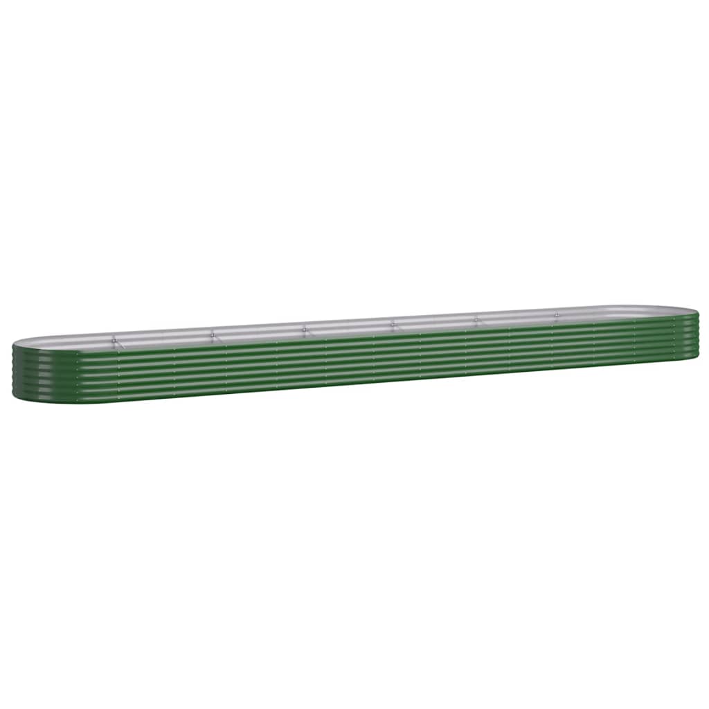 Vidaxl plantenbak 544x100x36 cm gegalvaniseerd staal groen