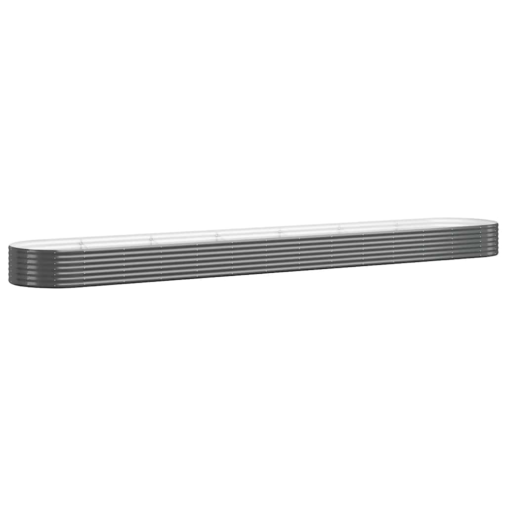 Vidaxl plantenbak 544x100x36 cm gegalvaniseerd staal antracietkleurig