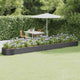 Vidaxl plantenbak 544x100x36 cm gegalvaniseerd staal antracietkleurig