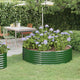 Vidaxx jardinera 140x140x36 cm acero galvanizado verde