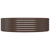 Vidaxl plantenbak 140x140x36 cm gegalvaniseerd staal bruin