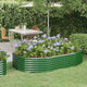 Vidaxx jardinera 214x140x36 cm acero galvanizado verde