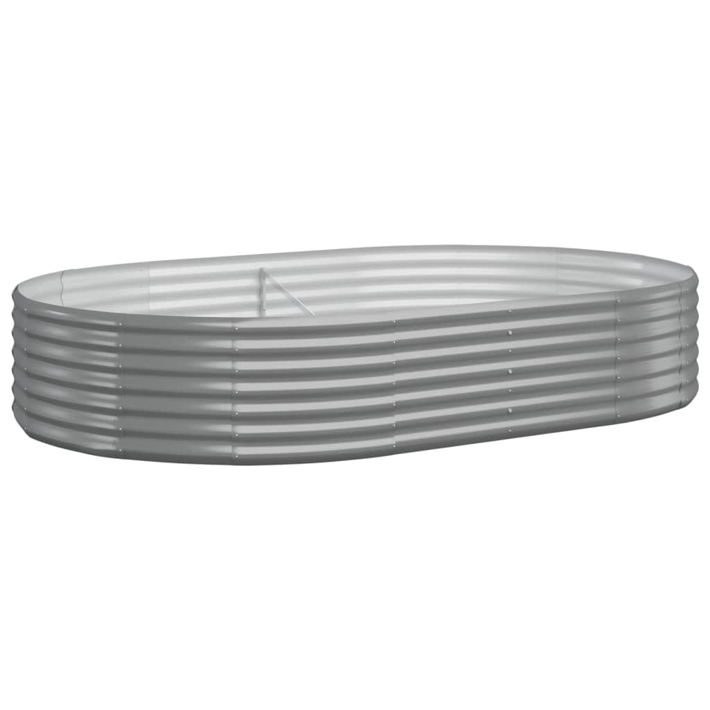 Vidaxx jardinera 214x140x36 cm acero galvanizado gris
