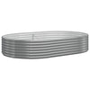 Vidaxx jardinera 214x140x36 cm acero galvanizado gris