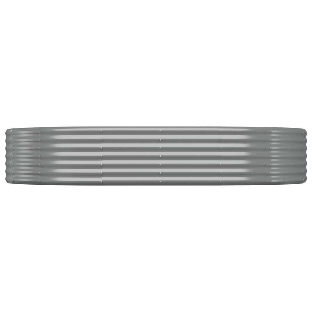 Vidaxx jardinera 214x140x36 cm acero galvanizado gris