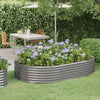 Vidaxx jardinera 214x140x36 cm acero galvanizado gris