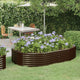 Vidaxx jardinera 214x140x36 cm acero galvanizado marrón