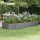 Vidaxx jardinera 296x140x36 cm acero galvanizado gris