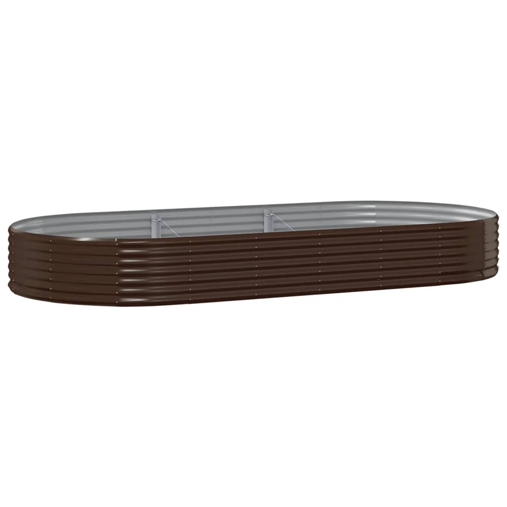 Vidaxx jardinera 296x140x36 cm acero galvanizado marrón
