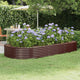 Vidaxx jardinera 296x140x36 cm acero galvanizado marrón