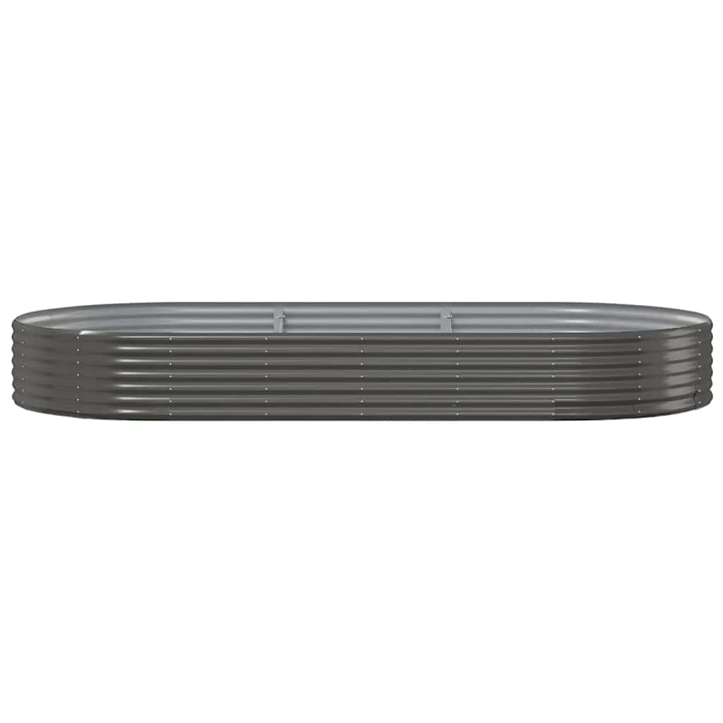 Vidaxx Boxe de jardín elevado acero galvanizado 296x140x36 cm antracita