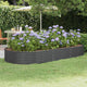 Vidaxx Boxe de jardín elevado acero galvanizado 296x140x36 cm antracita