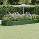 Vidaxx jardinera 373x140x36 cm acero galvanizado verde