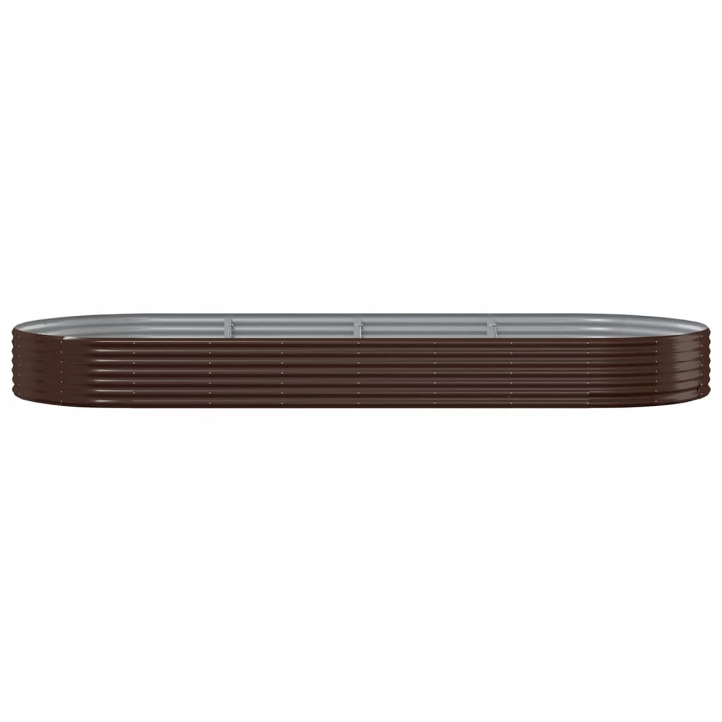 Vidaxx jardinera 373x140x36 cm acero galvanizado marrón