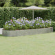 Vidaxl plantenbak 373x140x36 cm gegalvaniseerd staal zilverkleurig