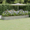 Scatola di pianificazione Vidaxl 373x140x36 cm in polvere colorata in acciaio rivestito