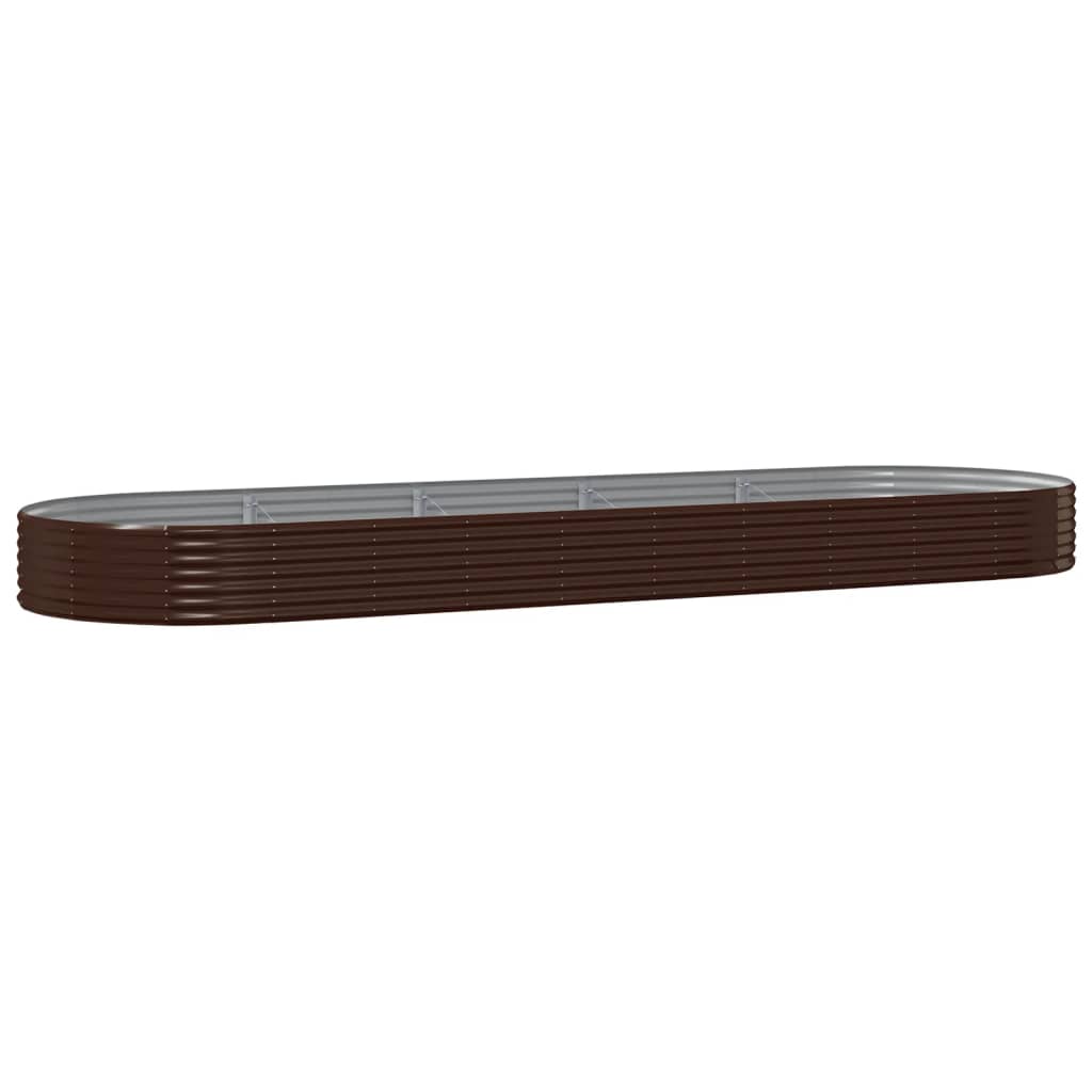 Vidaxx jardinera 450x140x36 cm acero galvanizado marrón