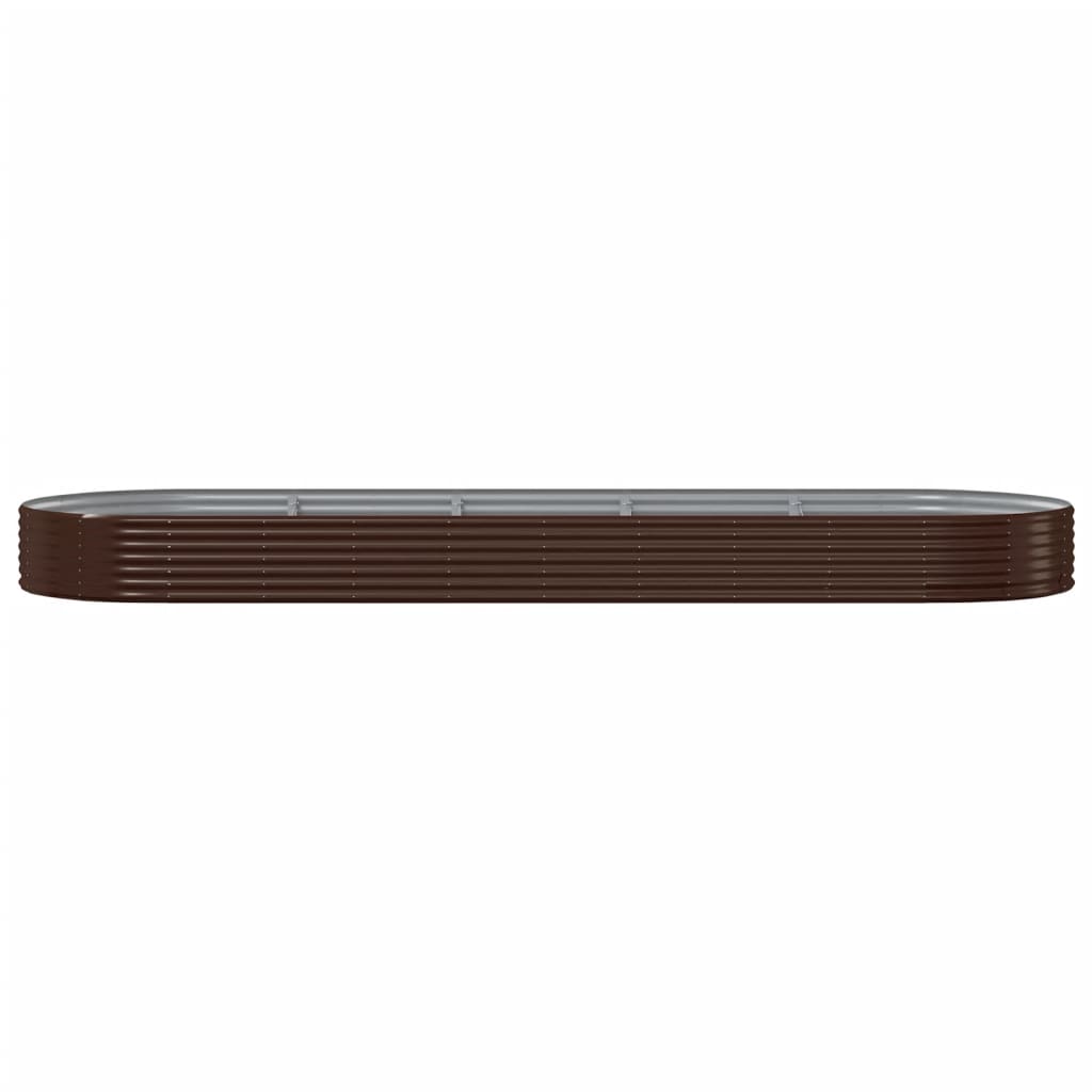 Vidaxx jardinera 450x140x36 cm acero galvanizado marrón