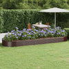 Vidaxx jardinera 450x140x36 cm acero galvanizado marrón