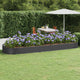 Jardinera vidaxx 450x140x36 cm acero galvanizado antracita
