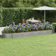Vidaxl Planning Box 450x140x36 cm en polvo -acero cubierto de plata de color