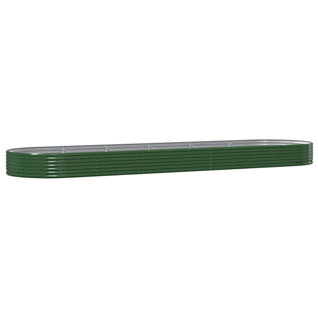 Vidaxx jardinera 523x140x36 cm acero galvanizado verde