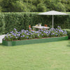Vidaxx jardinera 523x140x36 cm acero galvanizado verde