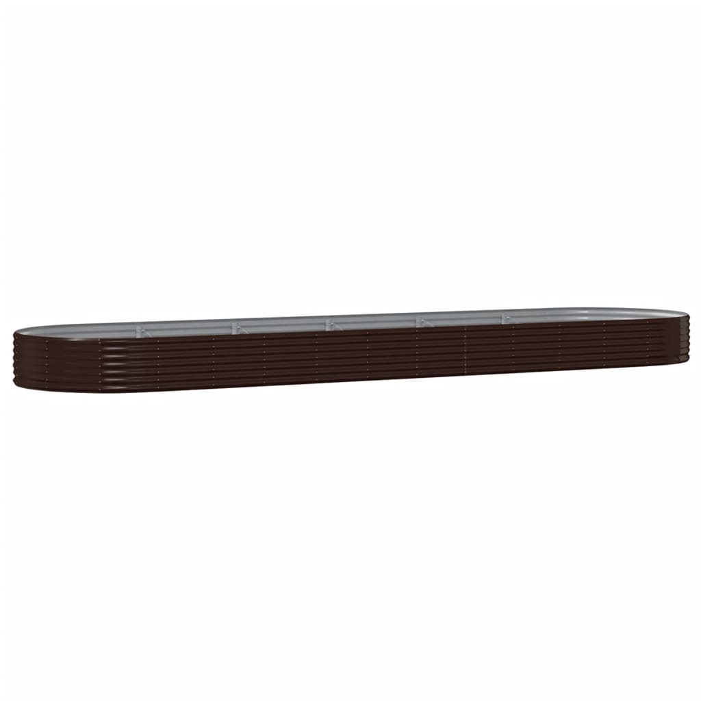 Casella di pianificazione Vidaxl 523x140x36 cm in polvere in acciaio rivestito