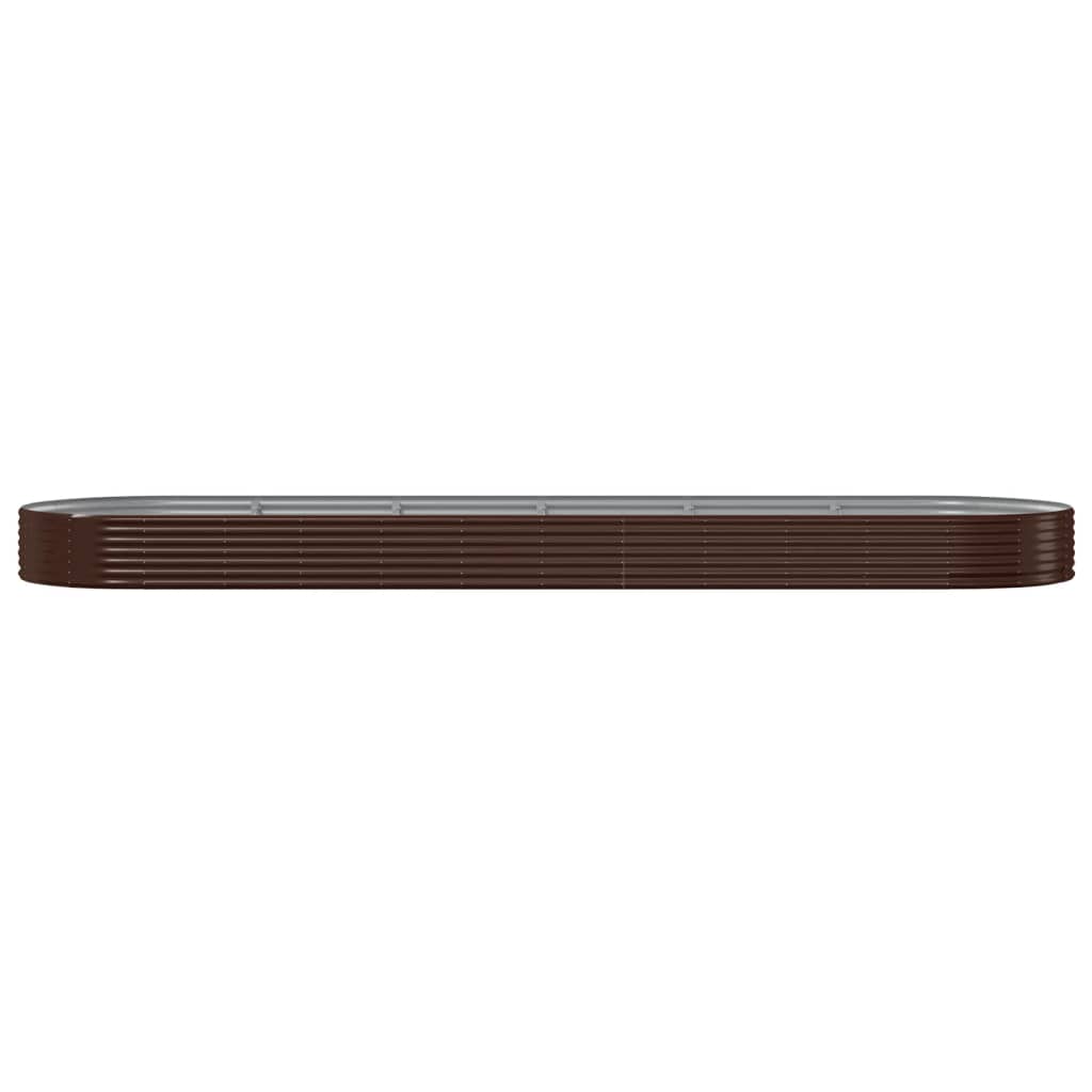 Vidaxl plantenbak 523x140x36 cm gegalvaniseerd staal bruin