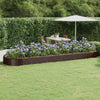 Casella di pianificazione Vidaxl 523x140x36 cm in polvere in acciaio rivestito