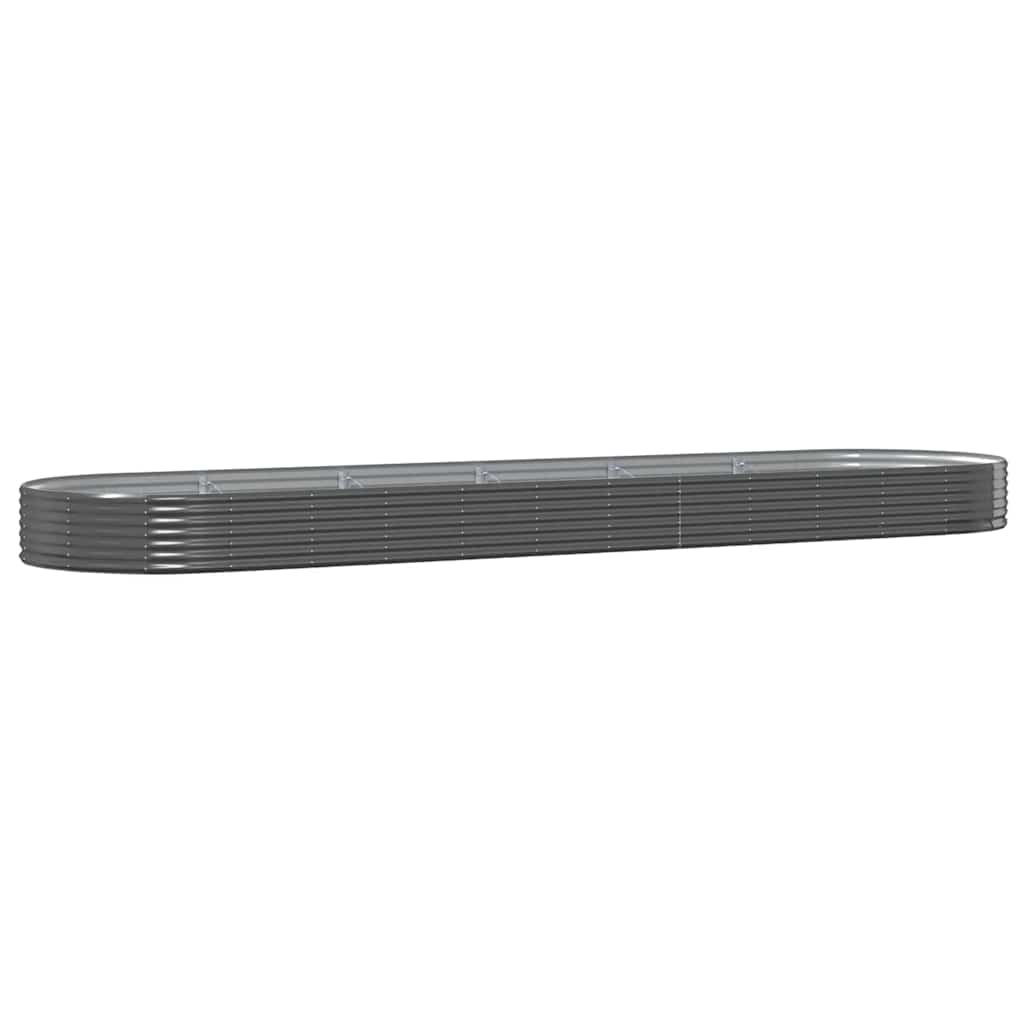 Fioriera Vidaxx 523x140x36 cm in acciaio zincato antracite