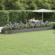 Vidaxl plantenbak 600x140x36 cm gegalvaniseerd staal grijs