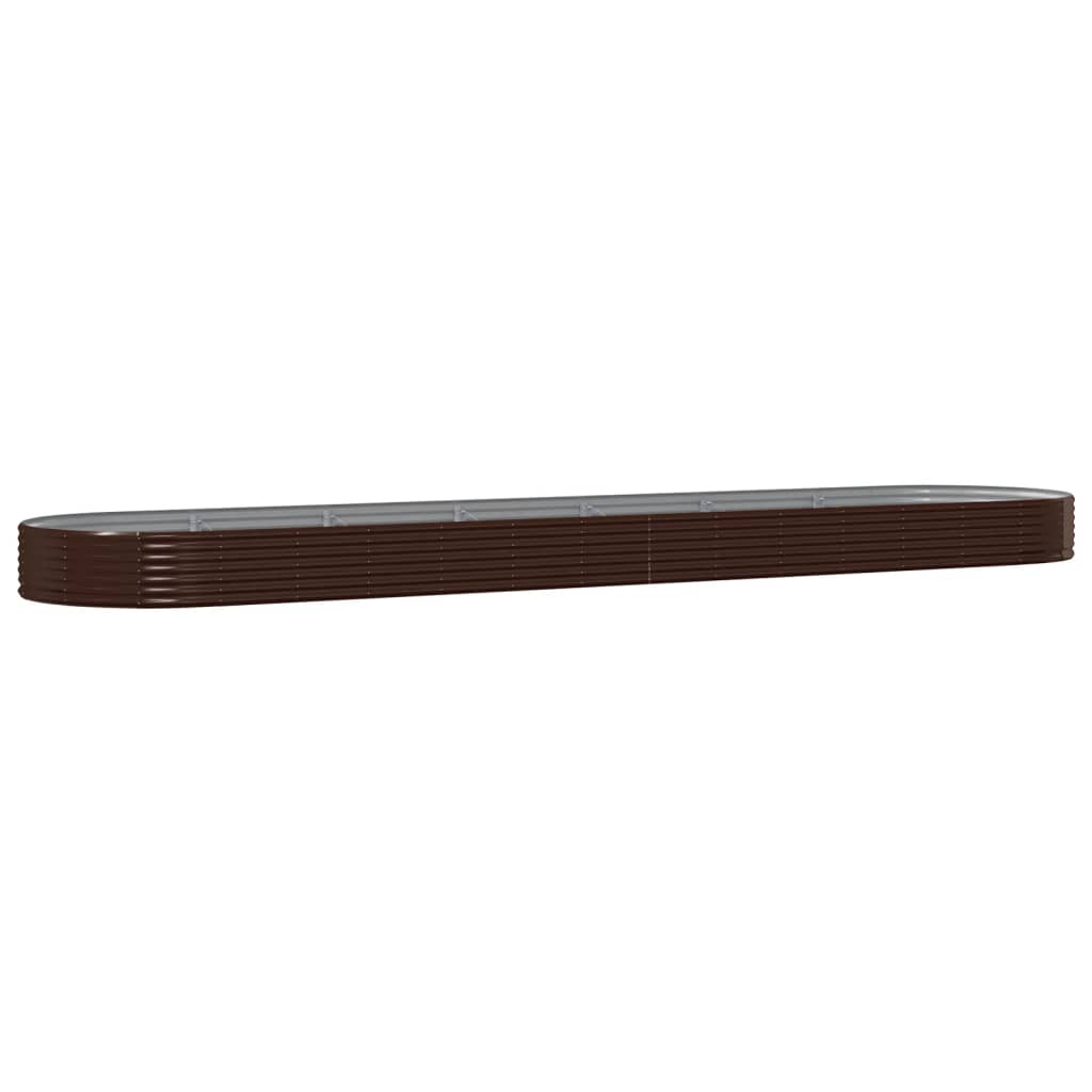 Vidaxx jardinera 600x140x36 cm acero galvanizado marrón