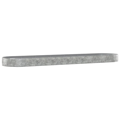 Casella di pianificazione Vidaxl 600x140x36 cm in polvere antracite in acciaio rivestito