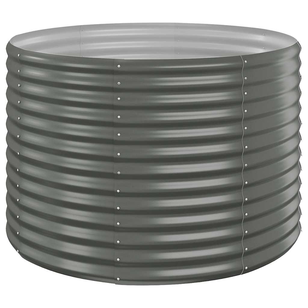 Fioriera Vidaxx 100x100x68 cm acciaio zincato grigio
