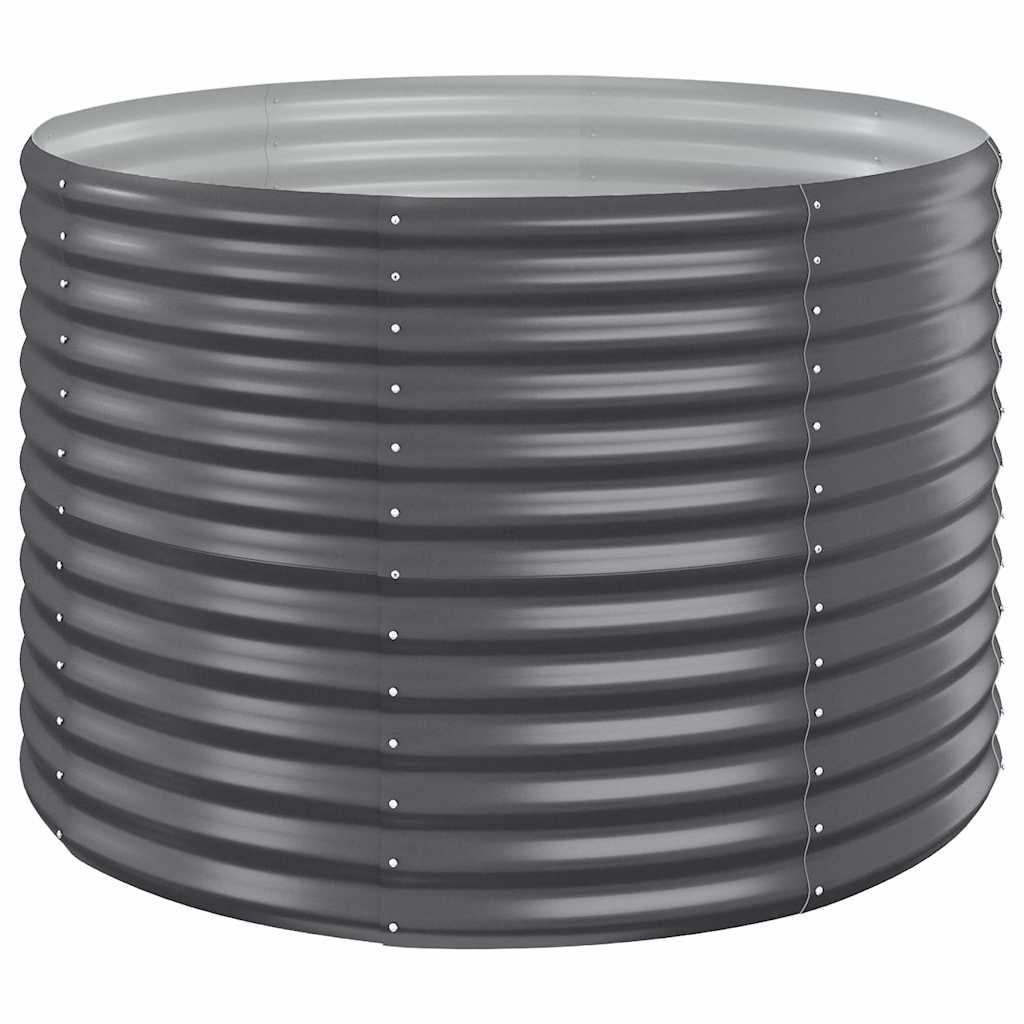 Jardinera vidaxx 100x100x68 cm acero galvanizado antracita