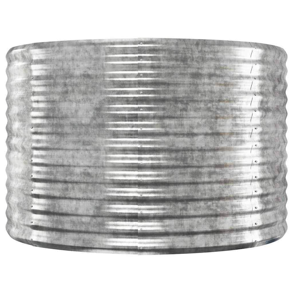 Vidaxl plantenbak 100x100x68 cm gegalvaniseerd staal zilverkleurig