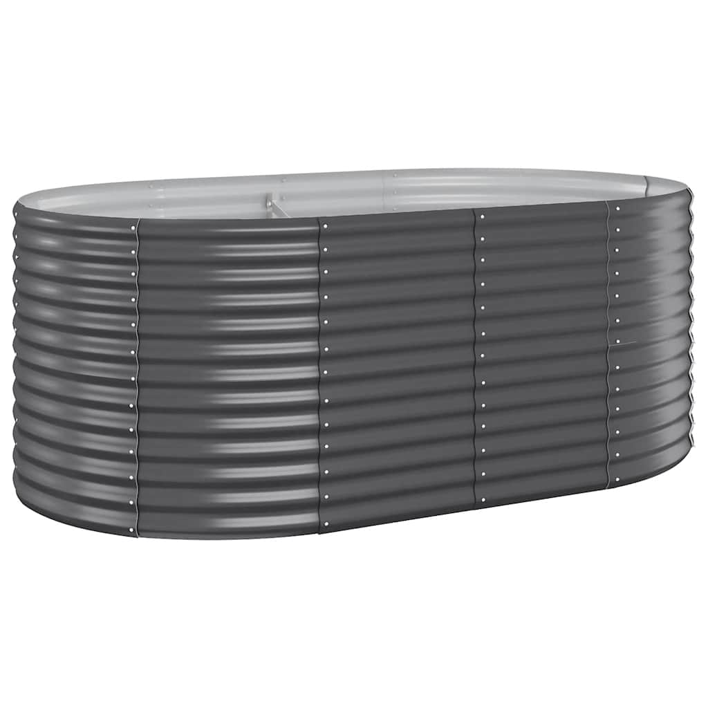 Vidaxl plantenbak 175x100x68 cm gegalvaniseerd staal antracietkleurig