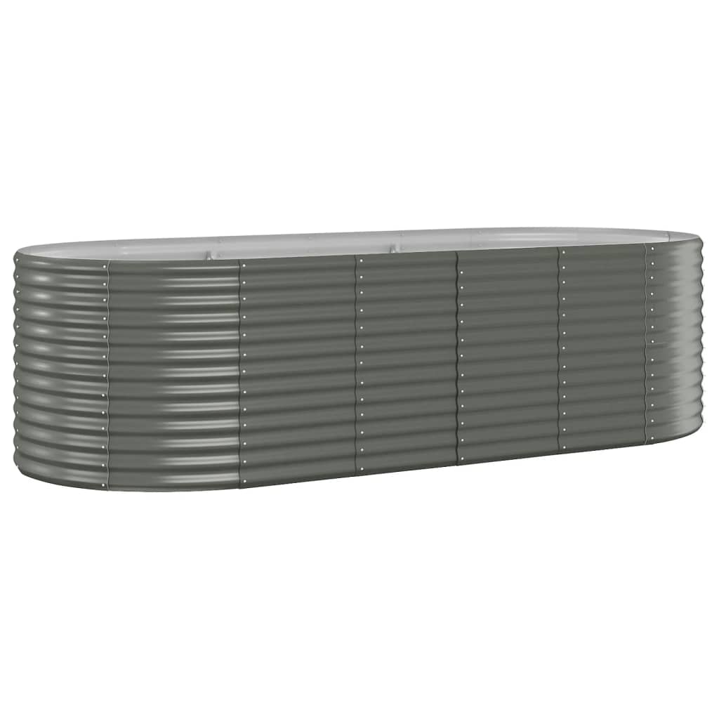 Vidaxl plantenbak 249x100x68 cm gegalvaniseerd staal grijs