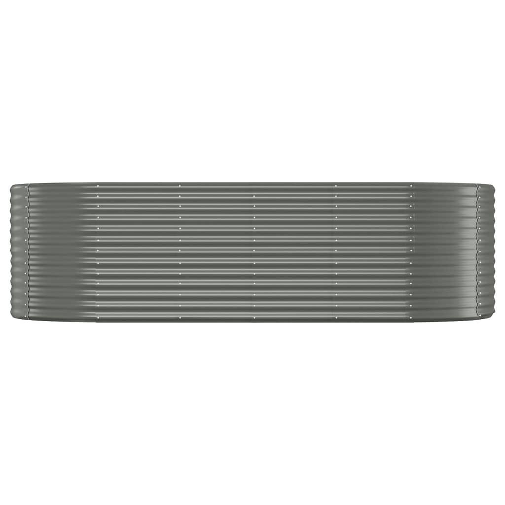 Vidaxl plantenbak 249x100x68 cm gegalvaniseerd staal grijs