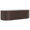 Casella di pianificazione Vidaxl 249x100x68 cm in polvere in acciaio rivestito