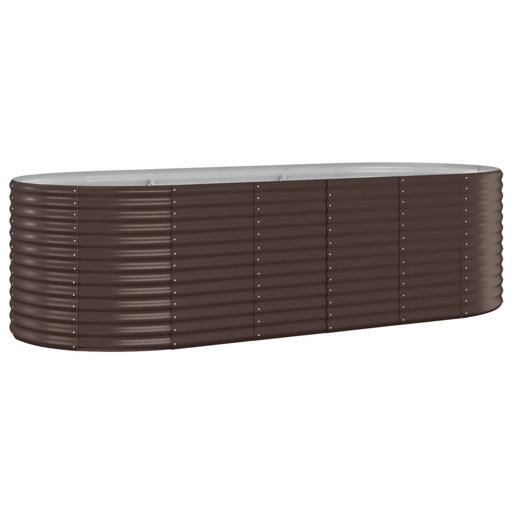 Casella di pianificazione Vidaxl 249x100x68 cm in polvere in acciaio rivestito