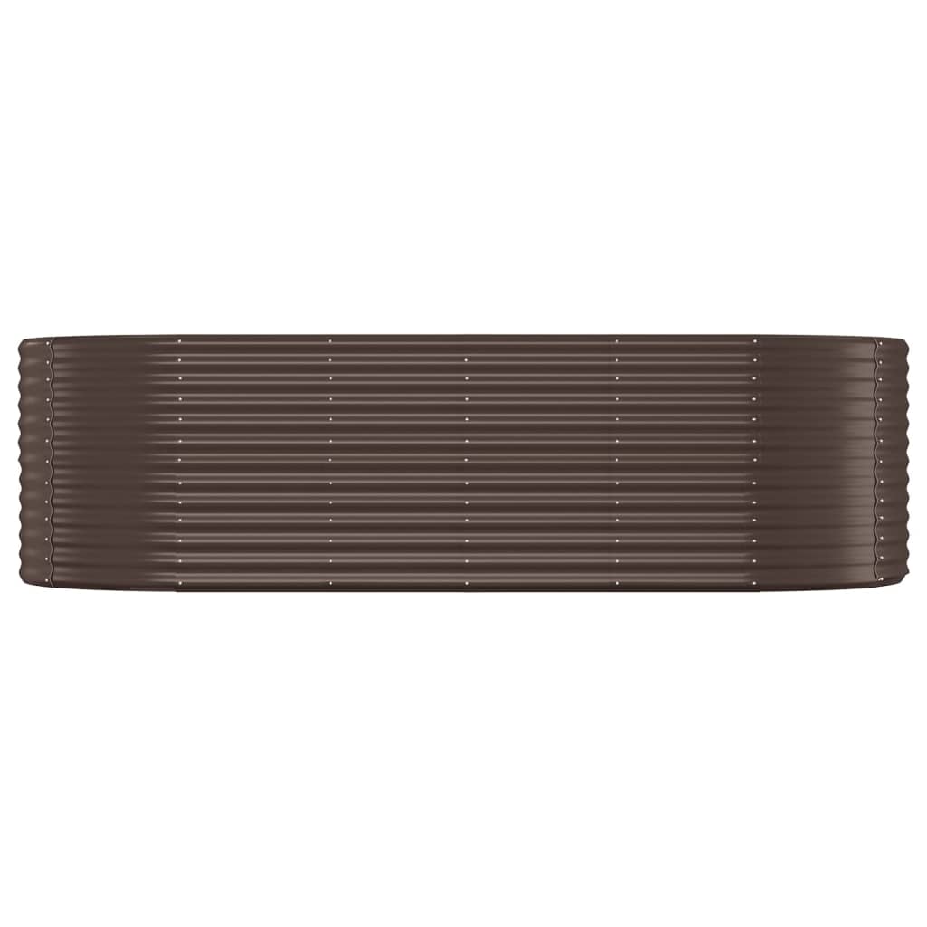 Vidaxl plantenbak 249x100x68 cm gegalvaniseerd staal bruin