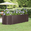 Casella di pianificazione Vidaxl 249x100x68 cm in polvere in acciaio rivestito
