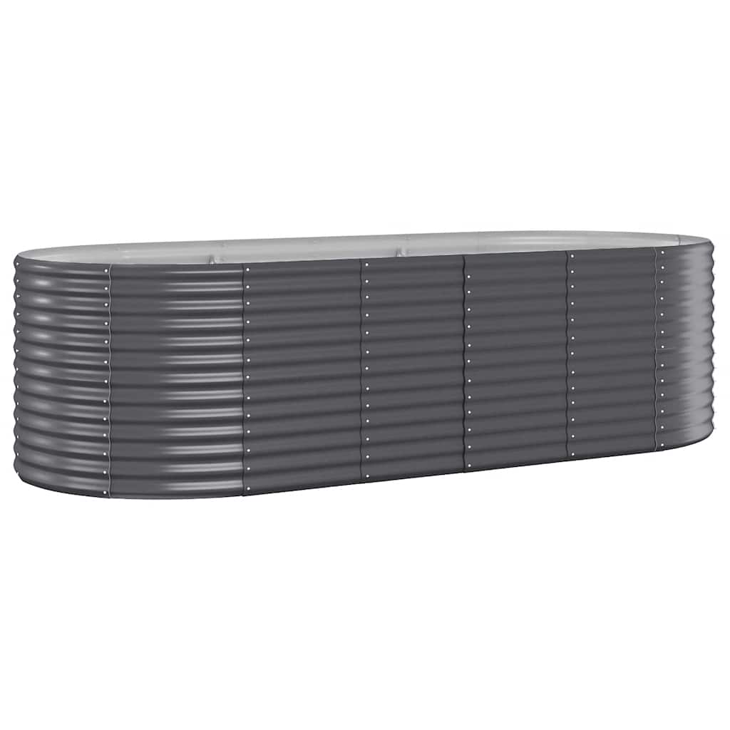 Vidaxl plantenbak 249x100x68 cm gegalvaniseerd staal antracietkleurig