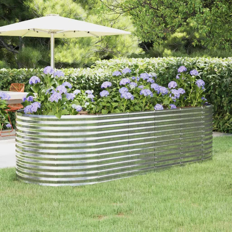 Casella di pianificazione Vidaxl 249x100x68 cm in polvere colorata in acciaio rivestito