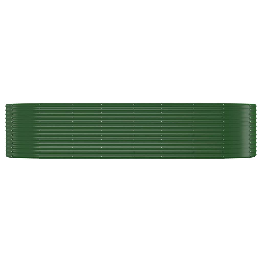 Vidaxl plantenbak 322x100x68 cm gegalvaniseerd staal groen