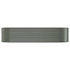 Scatola di pianificazione Vidaxl 322x100x68 cm in polvere grigio in acciaio rivestito