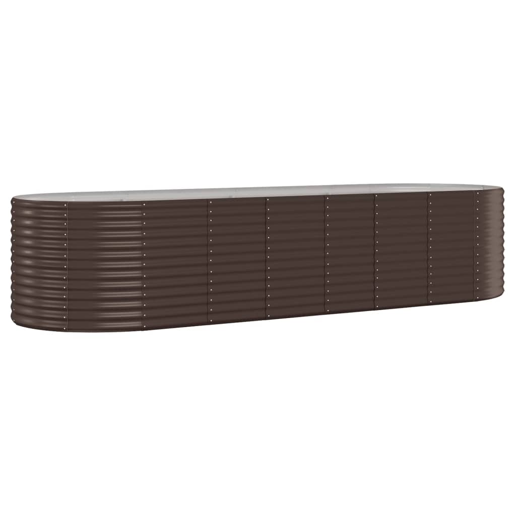 Scatola di pianificazione Vidaxl 322x100x68 cm in polvere in acciaio rivestito